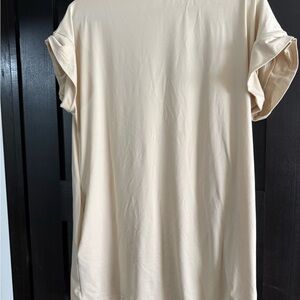 Elegant Cream tshirt Dress